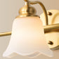 American Brass Indoor Wall Lighting Down Lighting Vanity Light above Mirror in Frosted Glass Clearhalo 'Vanity Lights' 'Wall Lights' Lighting' 2617236