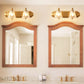 American Brass Indoor Wall Lighting Down Lighting Vanity Light above Mirror in Frosted Glass Clearhalo 'Vanity Lights' 'Wall Lights' Lighting' 2617239