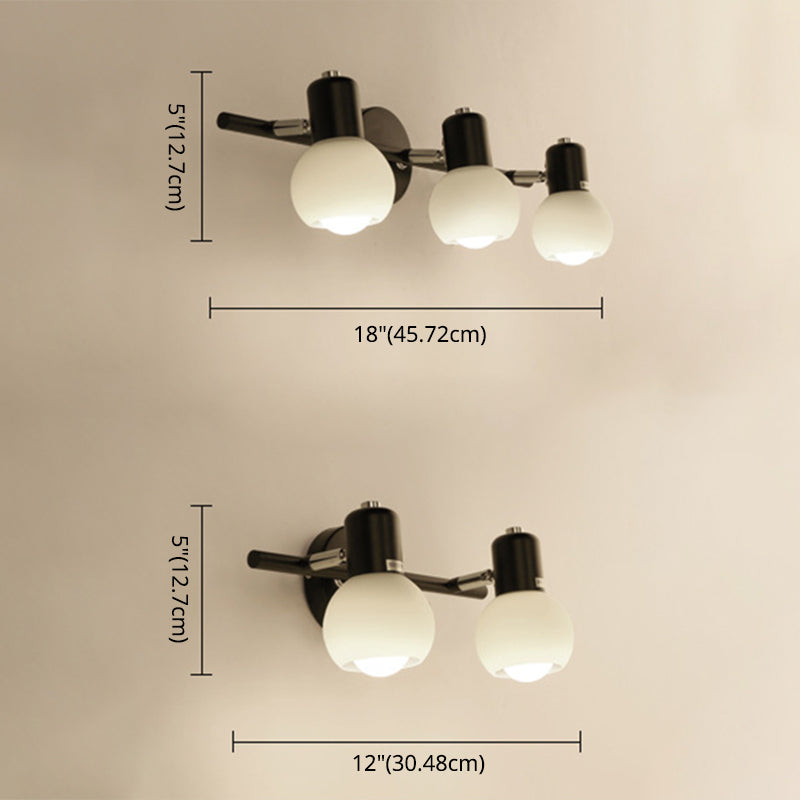 Bathroom Vanity Wall Lights Frosted Glass American Vanity Mirror Lights for Wash Basin Clearhalo 'Vanity Lights' 'Wall Lights' Lighting' 2617246