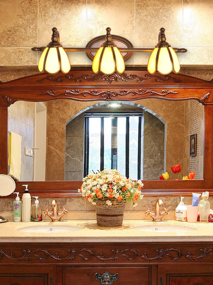 Metal Armed Vanity Light Fixtures Colonial Style Vanity Mirror Lights for Bathroom Clearhalo 'Vanity Lights' 'Wall Lights' Lighting' 2617293