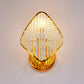 Clear Crystal Beaded Wall Light Fixture Modern Stylish 1 Head Golden Wall Mounted Light with Rhombus Shape Clearhalo 'Modern wall lights' 'Modern' 'Wall Lamps & Sconces' 'Wall Lights' Lighting' 261730