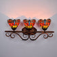 Vintage Colorful Dragonfly Vanity Light Fixtures Tiffany Style over Mirror Vanity Lights Clearhalo 'Vanity Lights' 'Wall Lights' Lighting' 2617330