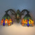 Tiffany Vanity Lamp 2 Lights Dragonfly Vanity Wall Sconce with Multi-Color for Mirror Cabinet Orange Clearhalo 'Vanity Lights' 'Wall Lights' Lighting' 2617334