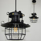 1 Light Cage Hanging Lights Retro Industrial Metal Ceiling Fixture for Coffee Shop Clearhalo 'Ceiling Lights' 'Pendant Lights' 'Pendants' Lighting' 2617415