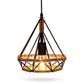 1 Light Diamond Cage Hanging Ceiling Lights Creative Industrial Metal Pendant Light Fixtures for Restaurant Clearhalo 'Ceiling Lights' 'Pendant Lights' 'Pendants' Lighting' 2618301