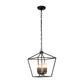 4 Lights Geometric Multi Pendant Retro Industrial Style Metal Multi Drop Ceiling Lights for Restaurant Clearhalo 'Ceiling Lights' 'Pendant Lights' 'Pendants' Lighting' 2618313