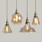 1 Light Hanging Light Fixtures Retro Industrial Style Glass Hanging Pendant Lights for Bar Clearhalo 'Ceiling Lights' 'Pendant Lights' 'Pendants' Lighting' 2618333