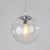1 Light Round Hanging Ceiling Lights Industrial Style Glass Hanging Light Fixtures for Restaurant Silver Clearhalo 'Ceiling Lights' 'Pendant Lights' 'Pendants' Lighting' 2618380