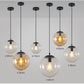 1 Light Round Hanging Ceiling Lights Industrial Style Glass Hanging Light Fixtures for Restaurant Clearhalo 'Ceiling Lights' 'Pendant Lights' 'Pendants' Lighting' 2618384