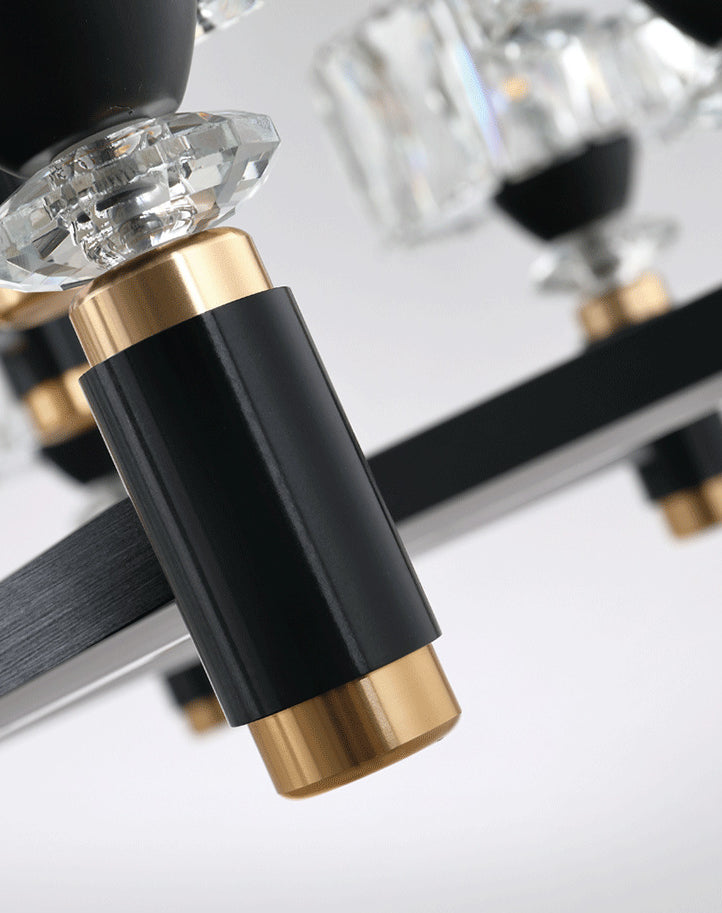 Round Living Room Chandelier Metal Modern Simplicity LED Hanging Light Fixture in Black Clearhalo 'Ceiling Lights' 'Chandeliers' Lighting' 2618493