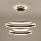 Minimalist Style Tiers Chandelier Lighting Acrylic Parlor LED Ring Suspension Light Fixture Coffee 24"+31.5" Clearhalo 'Ceiling Lights' 'Chandeliers' Lighting' 2618598