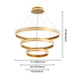 Minimalist Style Tiers Chandelier Lighting Acrylic Parlor LED Ring Suspension Light Fixture Clearhalo 'Ceiling Lights' 'Chandeliers' Lighting' 2618604