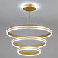 Minimalist Style Tiers Chandelier Lighting Acrylic Parlor LED Ring Suspension Light Fixture Clearhalo 'Ceiling Lights' 'Chandeliers' Lighting' 2618608