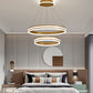 Minimalist Style Tiers Chandelier Lighting Acrylic Parlor LED Ring Suspension Light Fixture Clearhalo 'Ceiling Lights' 'Chandeliers' Lighting' 2618614