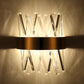 Clear Crystal Prism Wall Mount Light Contemporary Style LED Gold Sconce Lighting for Bedroom Clearhalo 'Modern wall lights' 'Modern' 'Wall Lamps & Sconces' 'Wall Lights' Lighting' 261862