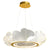 Acrylic Leaf LED Chandelier Light Simplicity Gold Finish Pendant Light for Dining Room Gold Clearhalo 'Ceiling Lights' 'Chandeliers' Lighting' 2618620