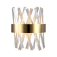 Clear Crystal Prism Wall Mount Light Contemporary Style LED Gold Sconce Lighting for Bedroom Clearhalo 'Modern wall lights' 'Modern' 'Wall Lamps & Sconces' 'Wall Lights' Lighting' 261863