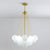 Frosted White Glass Bubbles Suspension Light Stylish Nordic Chandelier for Living Room 19 Gold Clearhalo 'Ceiling Lights' 'Chandeliers' Lighting' 2618712