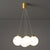Balloons Hanging Pendant Light Simplicity White Glass Bedroom Chandelier in Gold 4 Gold Clearhalo 'Ceiling Lights' 'Chandeliers' Lighting' 2618723