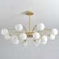 Contemporary Modo Chandelier Lighting Opal Frosted Glass Sitting Room Ceiling Hang Light Clearhalo 'Ceiling Lights' 'Chandeliers' Lighting' 2618786