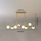Contemporary Modo Chandelier Lighting Opal Frosted Glass Sitting Room Ceiling Hang Light Clearhalo 'Ceiling Lights' 'Chandeliers' Lighting' 2618819