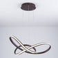 Twisted Strip LED Pendant Lamp Simplicity Metal Bedroom Chandelier in Coffee Clearhalo 'Ceiling Lights' 'Chandeliers' Lighting' 2618904