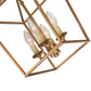 4-Light Cage Pendant Lighting Industrial Metal Hanging Chandelier with Candle Design Clearhalo 'Ceiling Lights' 'Chandeliers' Lighting' options 2619043