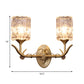 Cylindrical Corridor Wall Mount Light Clear Glass 1/2-Head Vintage Style Wall Sconce in Gold Finish Clearhalo 'Modern wall lights' 'Modern' 'Wall Lamps & Sconces' 'Wall Lights' Lighting' 261927