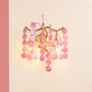 Branch Design Bedroom Wall Lighting Blue/Pink Glass 2 Lights Modern Style Wall Lamp with Open Bulb Clearhalo 'Modern wall lights' 'Modern' 'Wall Lamps & Sconces' 'Wall Lights' Lighting' 261956