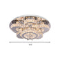 LED Flush Ceiling Light Modern Style Floral-Like Crystal Flush Mount Lighting in Chrome for Living Room, 23.5"/31.5" Wide Clearhalo 'Ceiling Lights' 'Close To Ceiling Lights' 'Close to ceiling' 'Flush mount' Lighting' 262208