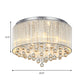 Silver Flush Mount Drum Light Contemporary 6-Light Crystal Bedroom Flush Mount Fixture Clearhalo 'Ceiling Lights' 'Close To Ceiling Lights' 'Close to ceiling' 'Flush mount' Lighting' 262332