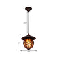 Farmhouse Globe Pendant Light 1 Light Amber Glass Suspension Lamp in Copper with Scalloped Deco Clearhalo 'Ceiling Lights' 'Close To Ceiling Lights' 'Glass shade' 'Glass' 'Pendant Lights' 'Pendants' Lighting' 262340