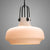 1 Light Pendant Lamp with Adjustable Cord Modern Grey/White/Clear Glass Hanging Light Fixture, 7"/9.5"/13" Wide White Clearhalo 'Ceiling Lights' 'Glass shade' 'Glass' 'Industrial Pendants' 'Industrial' 'Middle Century Pendants' 'Pendant Lights' 'Pendants' 'Tiffany' Lighting' 26243