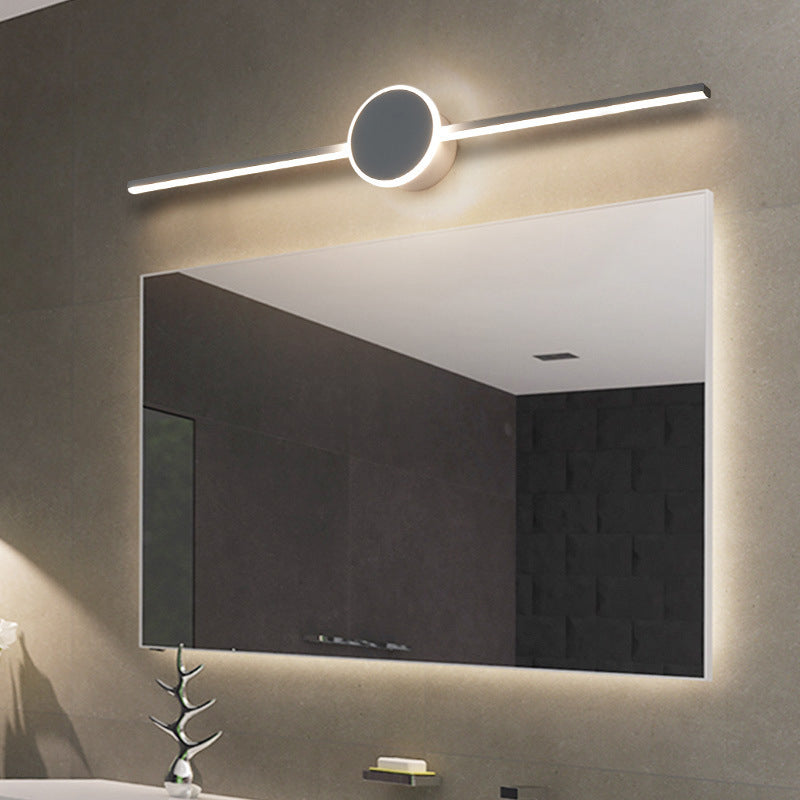 Linear Vanity Wall Light Fixtures Modern Minimalist Style Metal Single Vanity Light Clearhalo 'Vanity Lights' 'Wall Lights' Lighting' 2627046
