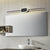 Linear Vanity Wall Light Fixtures Modern Minimalist Style Metal Single Vanity Light Black Oval Clearhalo 'Vanity Lights' 'Wall Lights' Lighting' 2627049