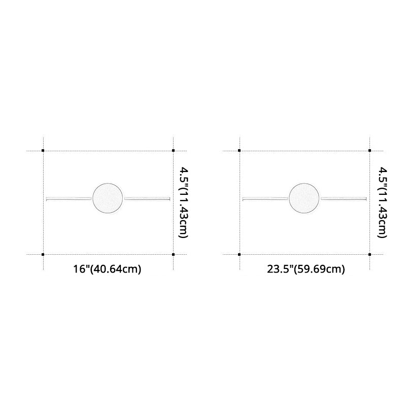 Linear Vanity Wall Light Fixtures Modern Minimalist Style Metal Single Vanity Light Clearhalo 'Vanity Lights' 'Wall Lights' Lighting' 2627054