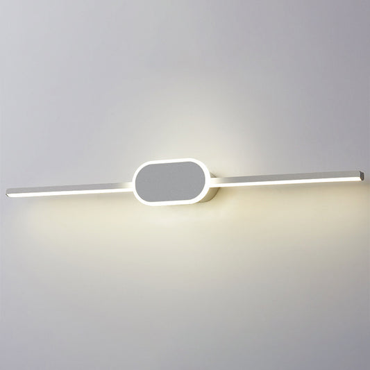 Linear Vanity Wall Light Fixtures Modern Minimalist Style Metal Single Vanity Light Clearhalo 'Vanity Lights' 'Wall Lights' Lighting' 2627059