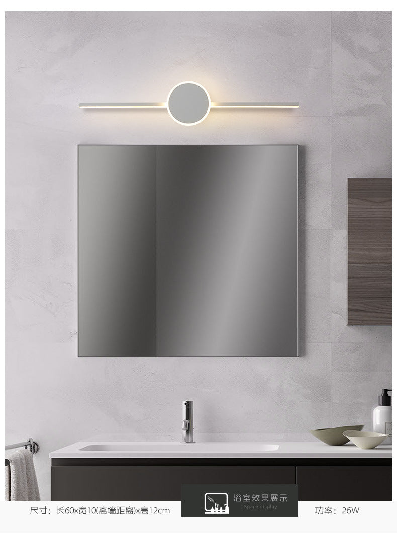 Linear Vanity Wall Light Fixtures Modern Minimalist Style Metal Single Vanity Light Clearhalo 'Vanity Lights' 'Wall Lights' Lighting' 2627062