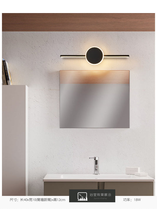 Linear Vanity Wall Light Fixtures Modern Minimalist Style Metal Single Vanity Light Clearhalo 'Vanity Lights' 'Wall Lights' Lighting' 2627063