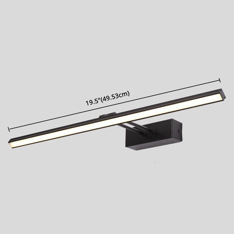 Linear Vanity Light Modern Minimalist Style Metal Single Vanity Light Clearhalo 'Vanity Lights' 'Wall Lights' Lighting' 2627073