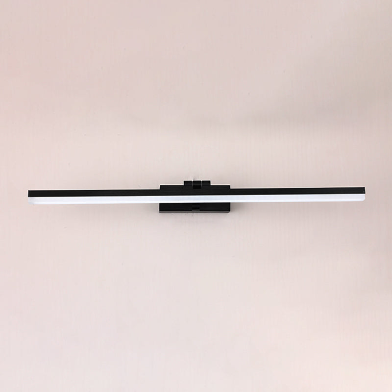 Rectangular Vanity Wall Light Fixtures Nordic Minimalist Style Metal Single Vanity Light Clearhalo 'Vanity Lights' 'Wall Lights' Lighting' 2627087