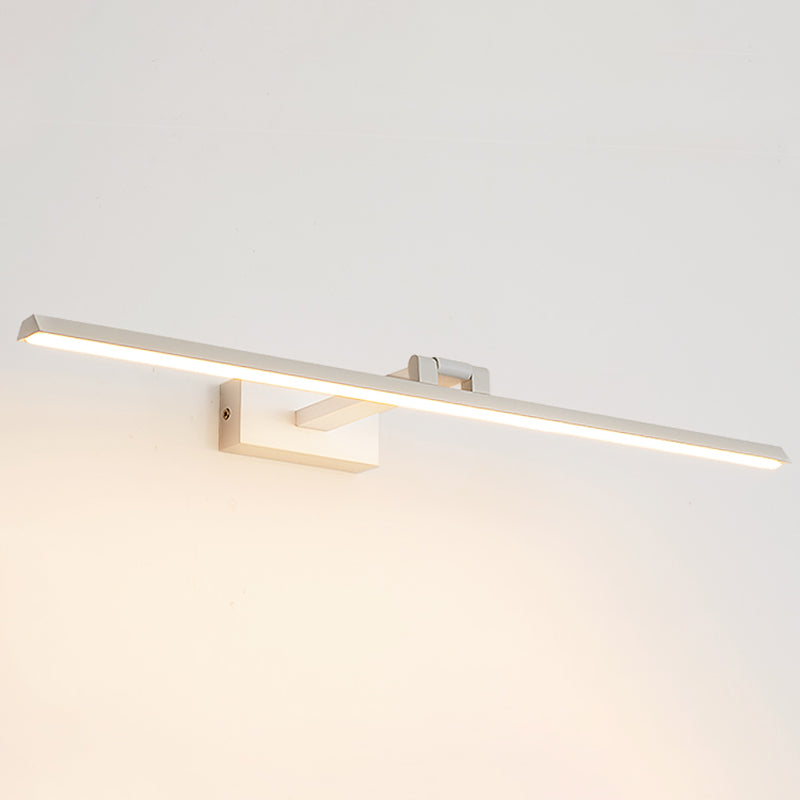 Linear LED Vanity Light Fixtures Modern Minimalist Style Metal Single Vanity Light Clearhalo 'Vanity Lights' 'Wall Lights' Lighting' 2627111