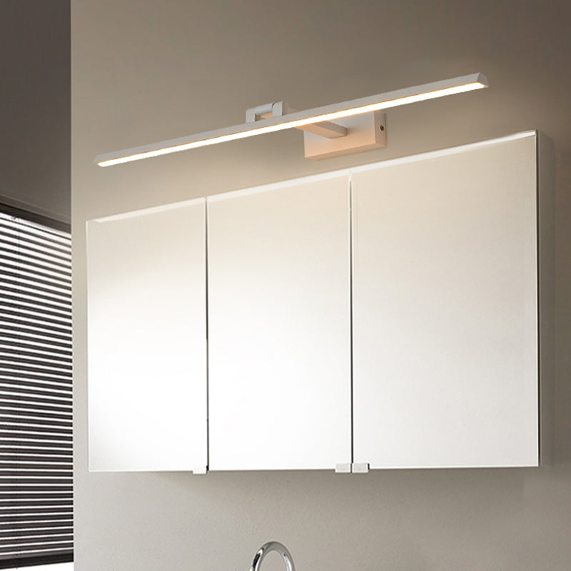 Linear LED Vanity Light Fixtures Modern Minimalist Style Metal Single Vanity Light Clearhalo 'Vanity Lights' 'Wall Lights' Lighting' 2627113