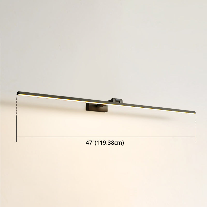 Linear LED Vanity Light Fixtures Modern Minimalist Style Metal Single Vanity Light Clearhalo 'Vanity Lights' 'Wall Lights' Lighting' 2627124