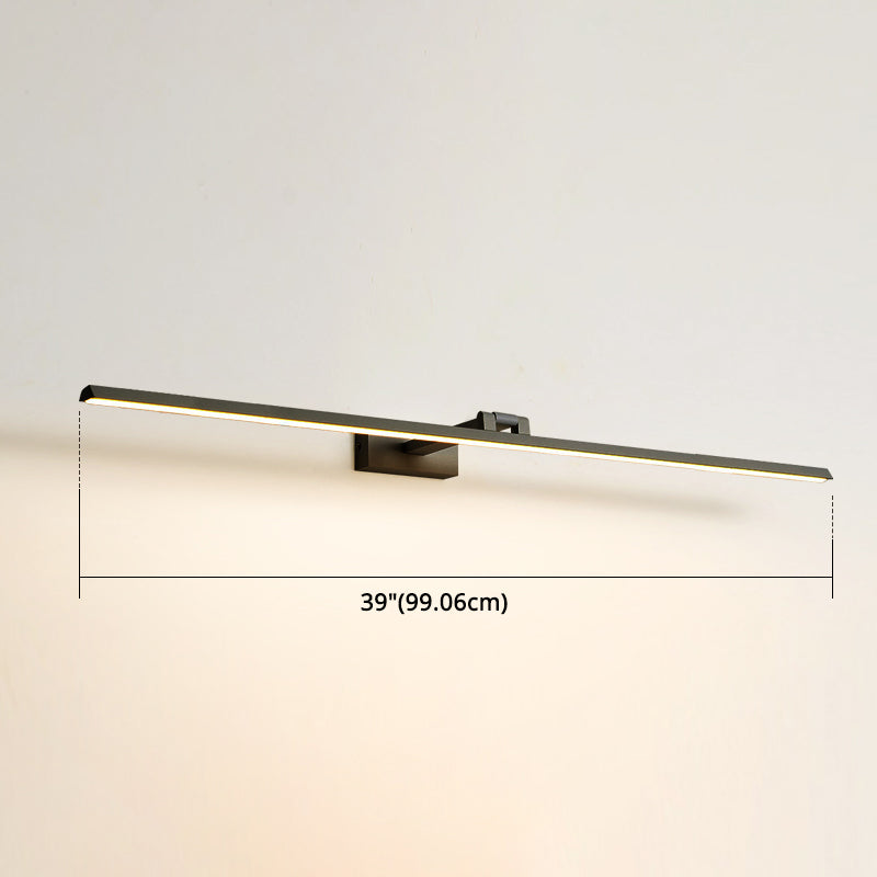 Linear LED Vanity Light Fixtures Modern Minimalist Style Metal Single Vanity Light Clearhalo 'Vanity Lights' 'Wall Lights' Lighting' 2627126