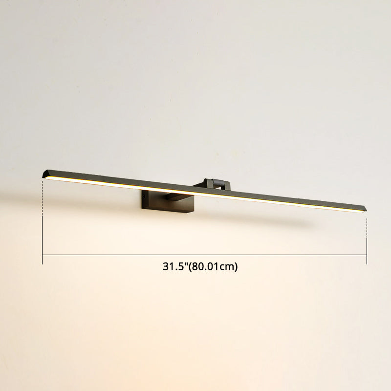 Linear LED Vanity Light Fixtures Modern Minimalist Style Metal Single Vanity Light Clearhalo 'Vanity Lights' 'Wall Lights' Lighting' 2627128