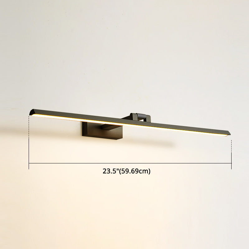 Linear LED Vanity Light Fixtures Modern Minimalist Style Metal Single Vanity Light Clearhalo 'Vanity Lights' 'Wall Lights' Lighting' 2627129