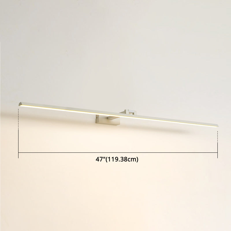 Linear LED Vanity Light Fixtures Modern Minimalist Style Metal Single Vanity Light Clearhalo 'Vanity Lights' 'Wall Lights' Lighting' 2627133