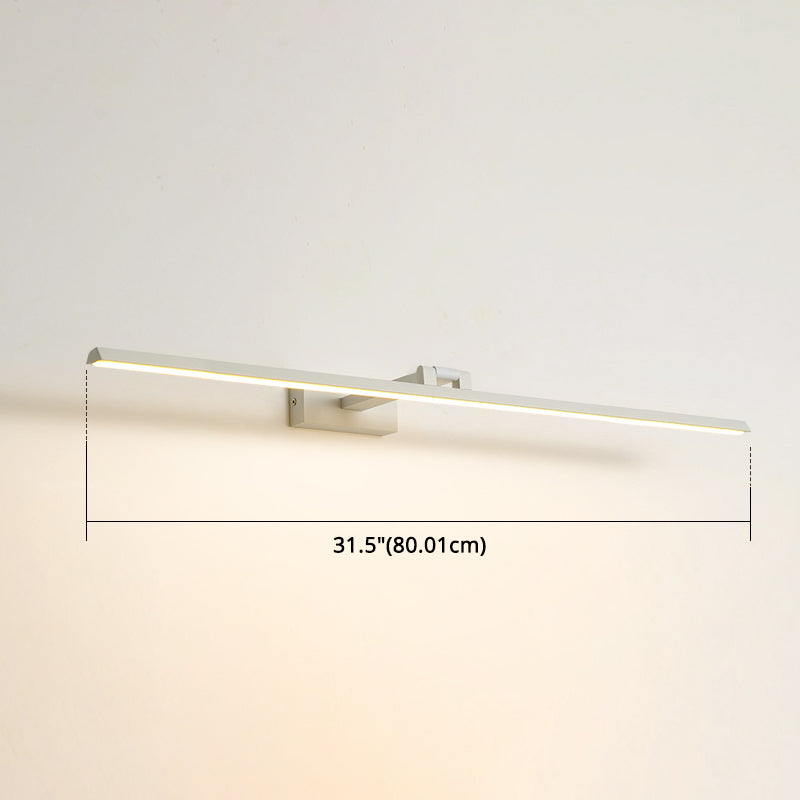 Linear LED Vanity Light Fixtures Modern Minimalist Style Metal Single Vanity Light Clearhalo 'Vanity Lights' 'Wall Lights' Lighting' 2627138