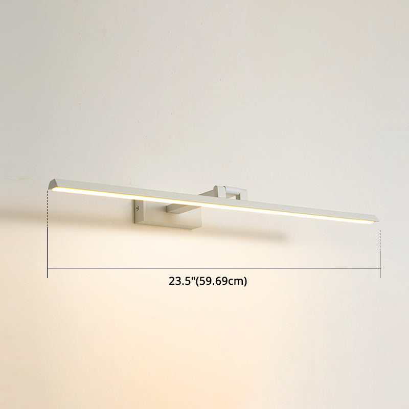 Linear LED Vanity Light Fixtures Modern Minimalist Style Metal Single Vanity Light Clearhalo 'Vanity Lights' 'Wall Lights' Lighting' 2627140